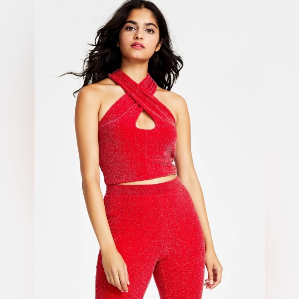 BAR lll 2 Pc Red Top Pants Outfit XXL